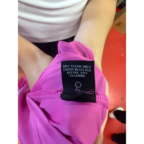 MSK Sleeveless Pleated Halter Maxi Dress In Hot Pink Evening Gown Mother of the - Picture 10 of 11